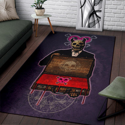Skull Area Rug - Choose A Sign Skeleton Satan Wearing Suit Rugs Home Decor