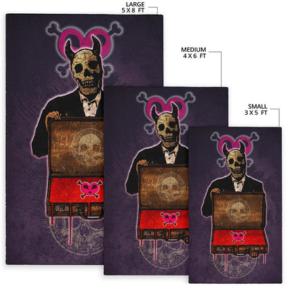 Skull Area Rug - Choose A Sign Skeleton Satan Wearing Suit Rugs Home Decor