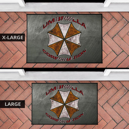 Resident Evil Game Door Mat - Umbrella Corp Symbol Old War Army Style Door Mat Home Decor