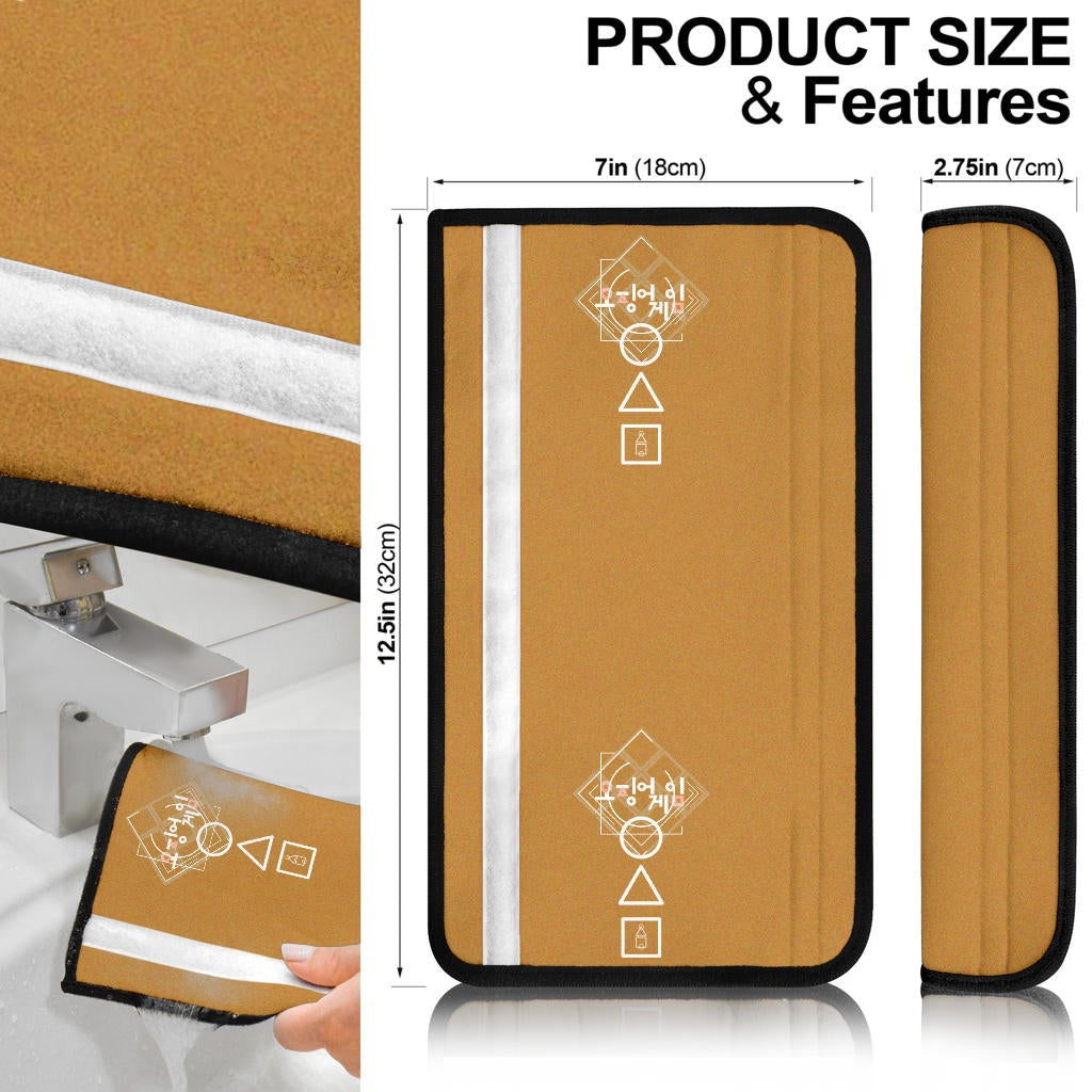 Squid Game Movie Seat Belt Covers - Round Square Triangle Vintage Contact Card Belt Covers