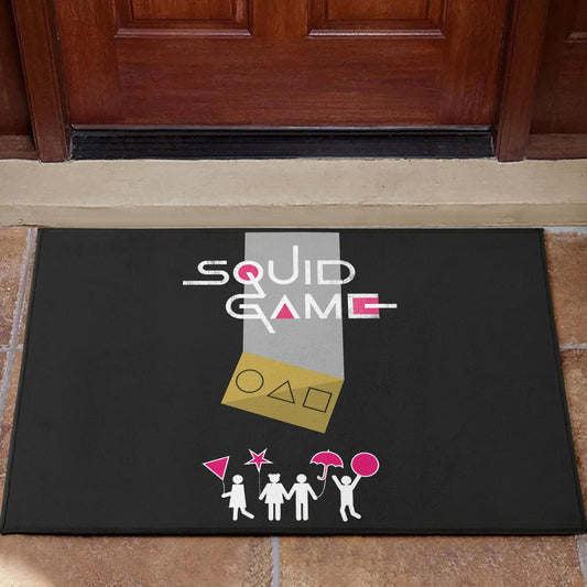 Squid Game Movie Door Mat Round Triangle Square Umbrella Balloon Game Card Door Mat Home Decor