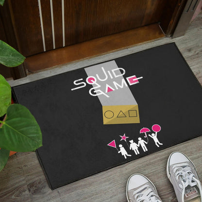 Squid Game Movie Door Mat Round Triangle Square Umbrella Balloon Game Card Door Mat Home Decor