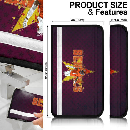 Cincinnati Bengals American Football Team Seat Belt Covers Ja'Marr Chase Yellow Star Grrr Bengal Belt Covers