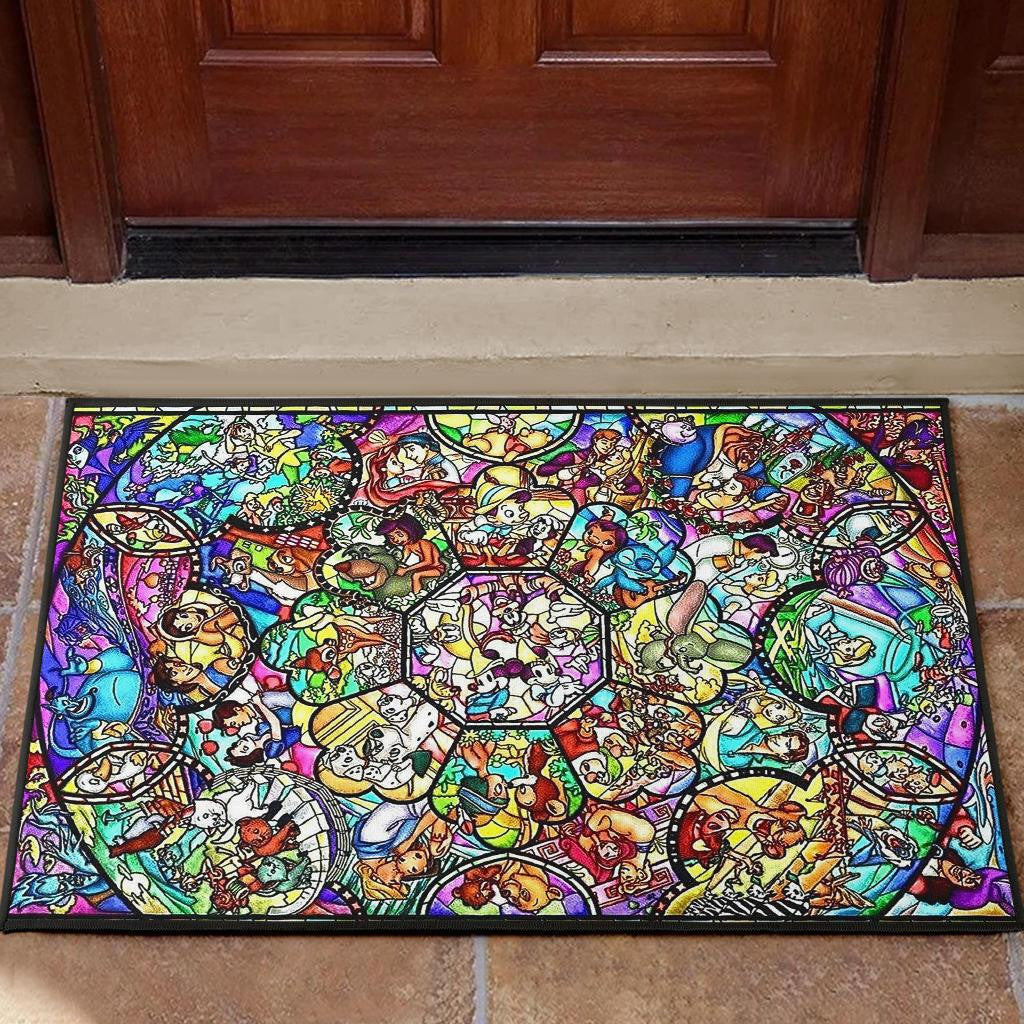 Disney Stained Art 2 Door Mats