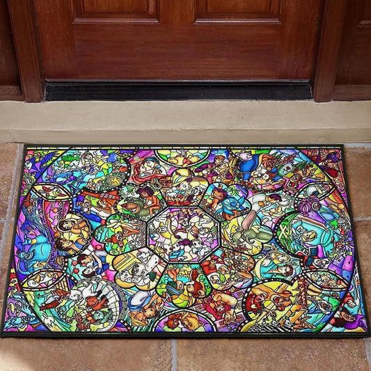 Disney Stained Art 2 Door Mats