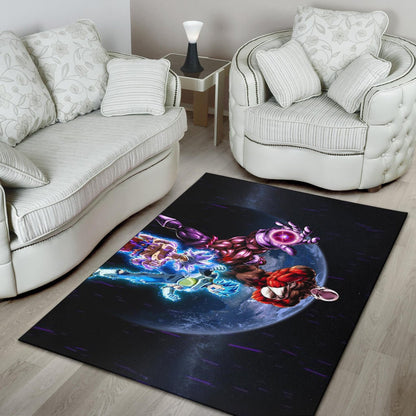 Dragon Ball Anime Area Rug - DB Goku Vegeta Vs Jiren Destruction Toppo Rugs Home Decor