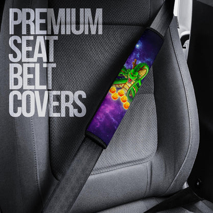 Dragon Ball Anime Seat Belt Covers - Goku White Hair With Shernon Dragon Galaxy Universe Belt Covers