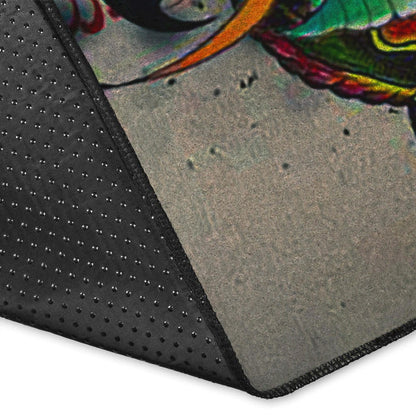 Skull Area Rug - Neon Skull Love Colorful Graffiti Tattoo Rugs Home Decor