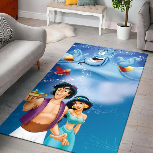 Disney Movies Rectangle Rug | Aladdin Disney Living Room Cartoon Floor Carpet