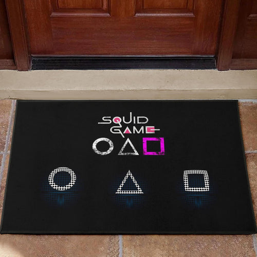 Squid Game Movie Door Mat Round Square Triangle Symbol Dot Style Door Mat Home Decor
