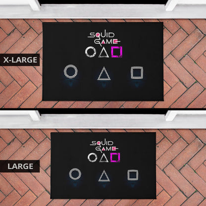 Squid Game Movie Door Mat Round Square Triangle Symbol Dot Style Door Mat Home Decor