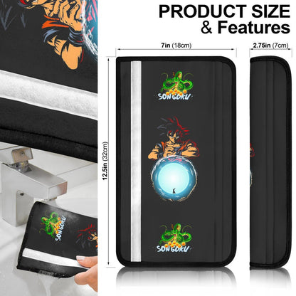 Dragon Ball Anime Seat Belt Covers - Son Goku Super Blue Ball Power Shernon Dargon Belt Covers