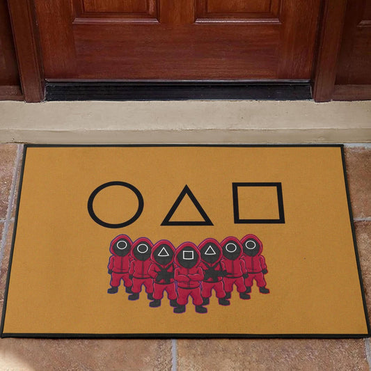 Squid Game Movie Door Mat - Squid Workers Squad Group Contact Card Door Mat Home Decor