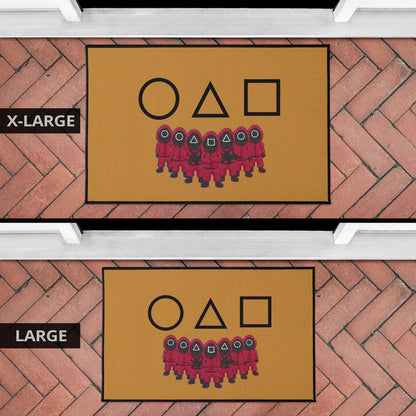 Squid Game Movie Door Mat - Squid Workers Squad Group Contact Card Door Mat Home Decor