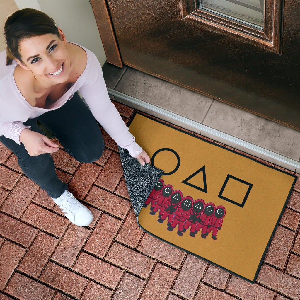 Squid Game Movie Door Mat - Squid Workers Squad Group Contact Card Door Mat Home Decor