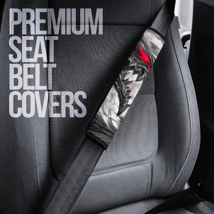 Berserk Anime Seat Belt Covers - Guts The Beast Of Darkness Black White Belt Covers