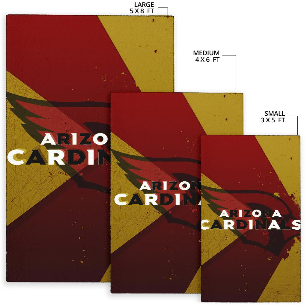 American Football Team Area Rug - Arizona Cardinals Yellow Red Shadow Rugs Home Decor