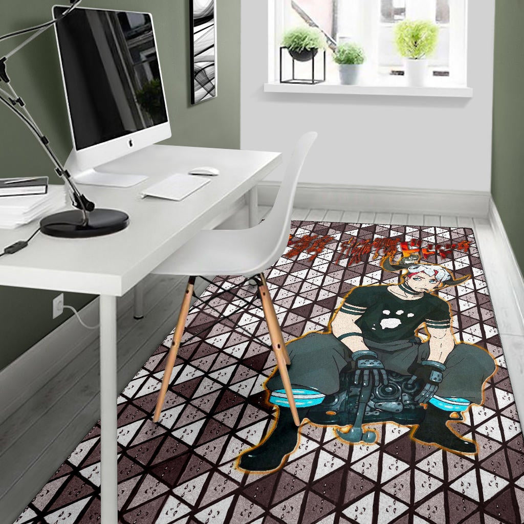 Fire Force Anime Area Rug Vulcan Joseph Machine Engineer Paw On Shirt Rugs Home Decor