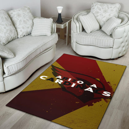 American Football Team Area Rug - Arizona Cardinals Yellow Red Shadow Rugs Home Decor