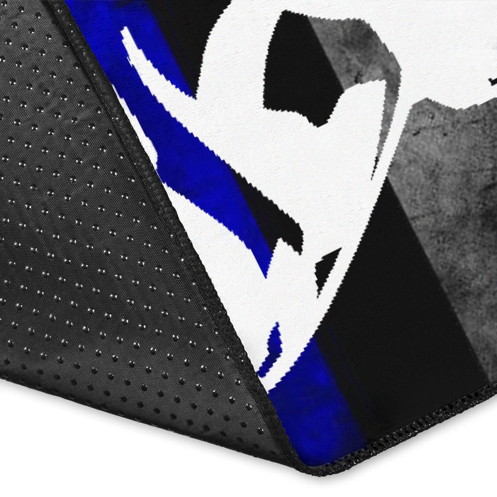 Tennessee Titans American Football Team Area Rug White Player Silhoette With Rugby Ball Black White US Flag Rugs Home Decor