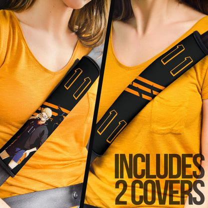 Haikyuu Anime Seat Belt Covers - Kei Tsukishima Pose Flying Crow To The Top Belt Covers