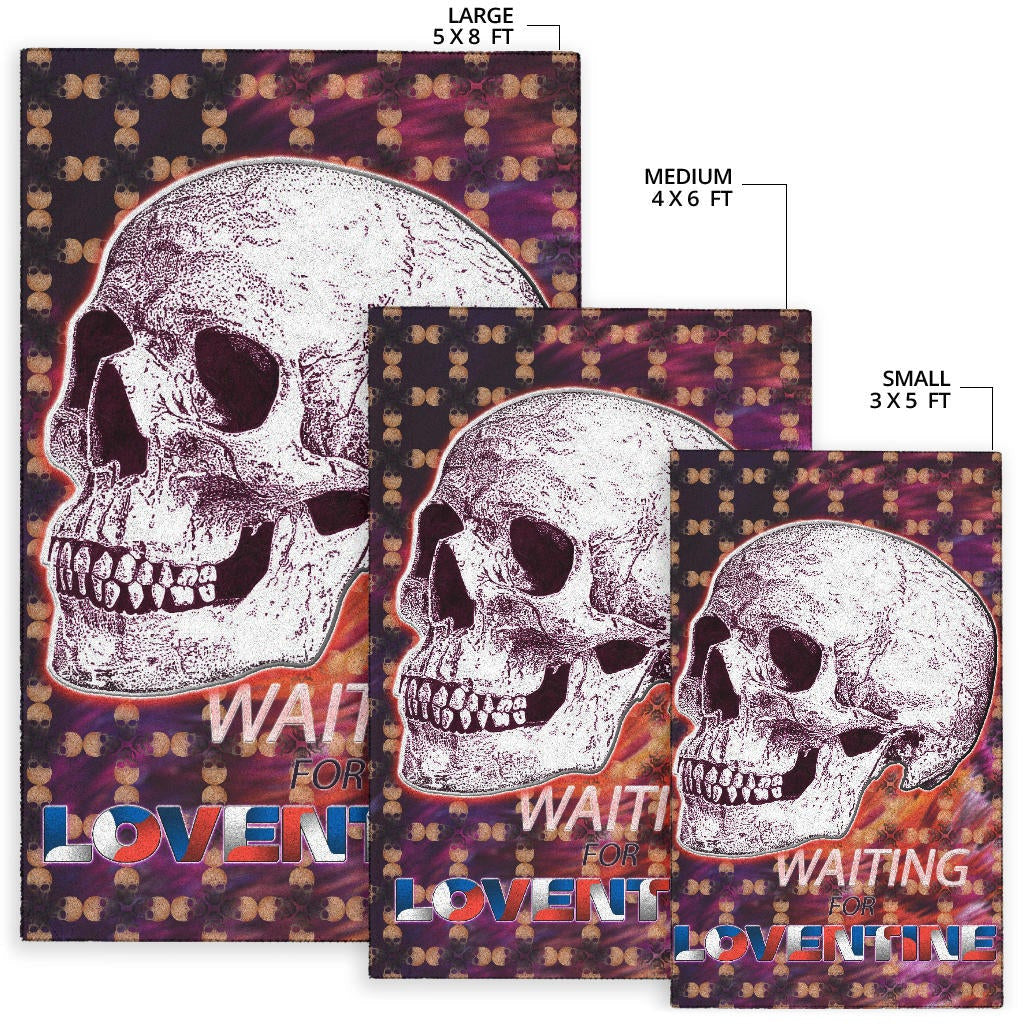 Valentine Area Rug - Old Skull Waiting For Loventine Artwork Rugs Home Decor