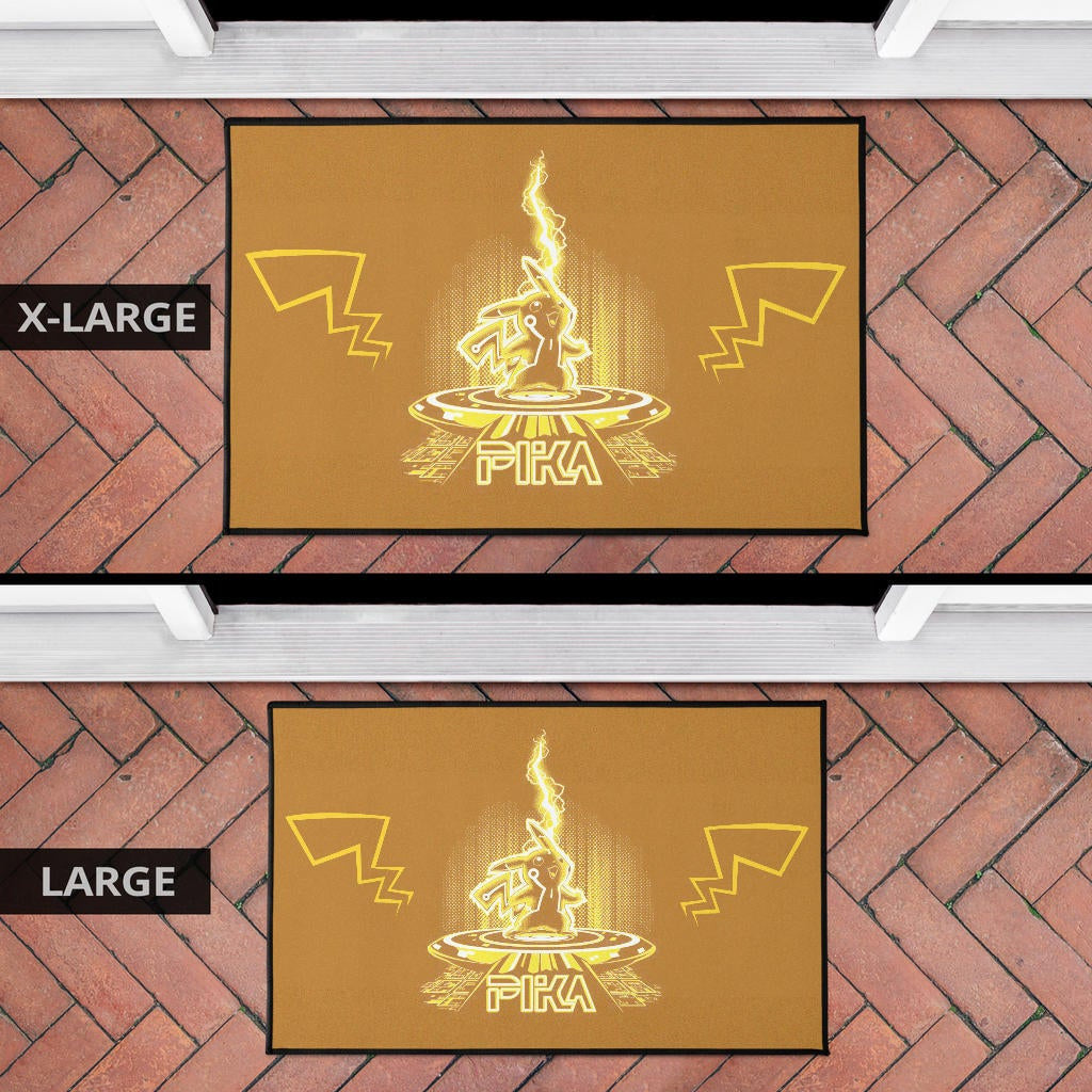 Pokemon Anime Door Mat Pikachu Super Yellow Lightning Power Pika Door Mat Home Decor