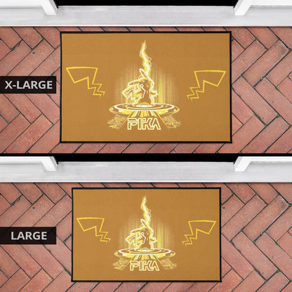 Pokemon Anime Door Mat Pikachu Super Yellow Lightning Power Pika Door Mat Home Decor