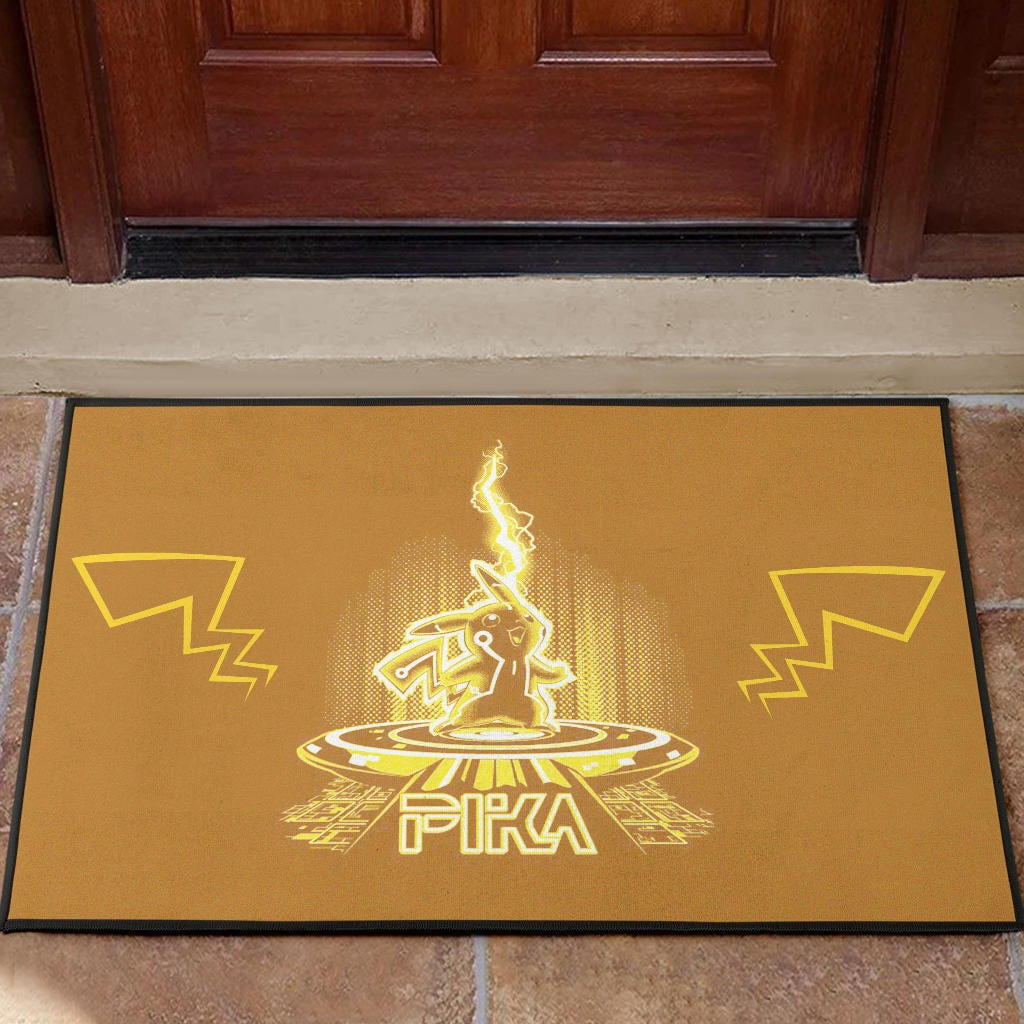 Pokemon Anime Door Mat Pikachu Super Yellow Lightning Power Pika Door Mat Home Decor