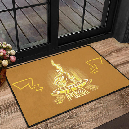 Pokemon Anime Door Mat Pikachu Super Yellow Lightning Power Pika Door Mat Home Decor