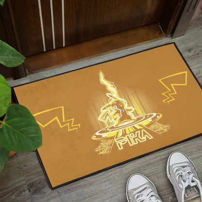Pokemon Anime Door Mat Pikachu Super Yellow Lightning Power Pika Door Mat Home Decor