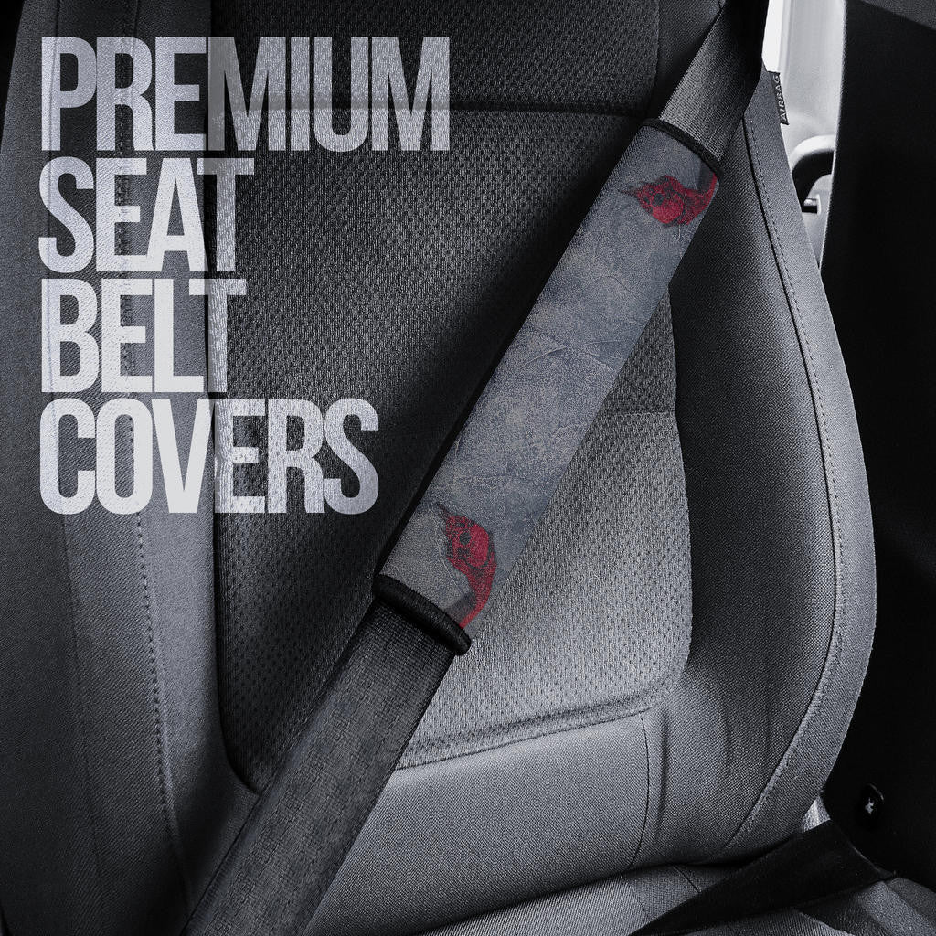 Skull Seat Belt Covers - Demon Death Skull Skeleton Sign Belt Covers