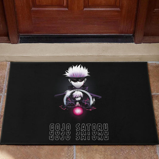 Jujutsu Kaisen Anime Door Mat Satoru Gojo Magic Ball Red Power Black Door Mat Home Decor