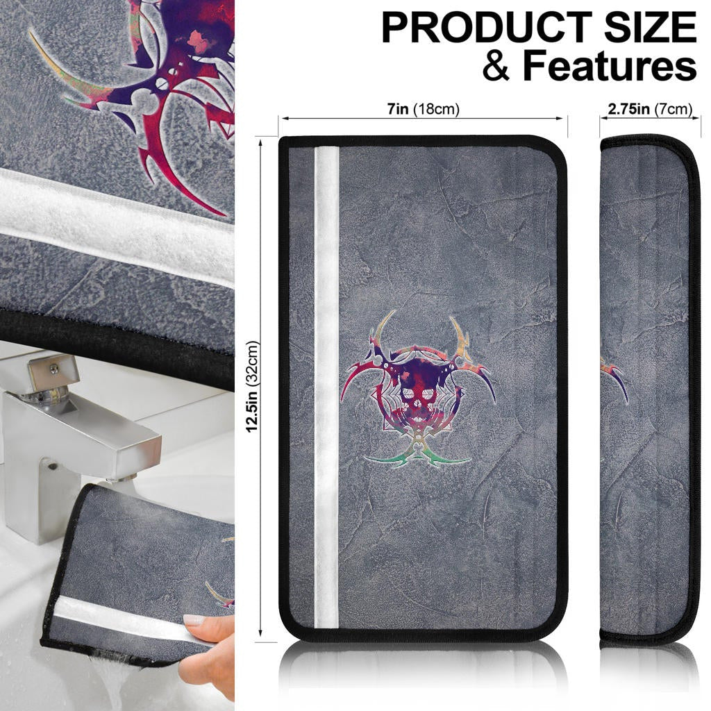 Skull Seat Belt Covers - Demon Death Skull Skeleton Sign Belt Covers