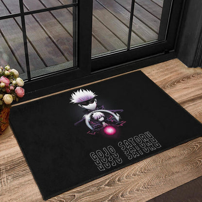 Jujutsu Kaisen Anime Door Mat Satoru Gojo Magic Ball Red Power Black Door Mat Home Decor