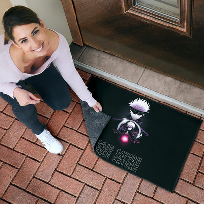 Jujutsu Kaisen Anime Door Mat Satoru Gojo Magic Ball Red Power Black Door Mat Home Decor