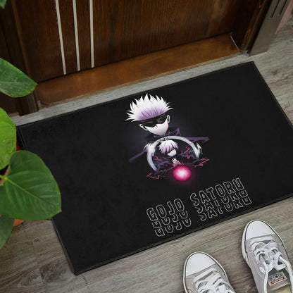 Jujutsu Kaisen Anime Door Mat Satoru Gojo Magic Ball Red Power Black Door Mat Home Decor