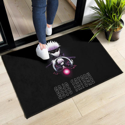 Jujutsu Kaisen Anime Door Mat Satoru Gojo Magic Ball Red Power Black Door Mat Home Decor