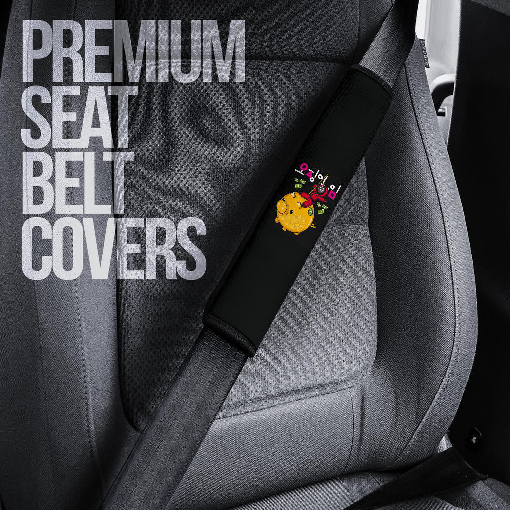 Squid Game Movie Seat Belt Covers - Squid Worker Swing Golden Pig Wrecking Ball Belt Covers