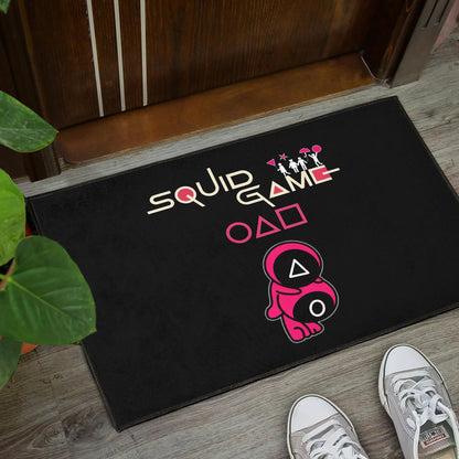 Squid Game Movie Door Mat - Funny Naughty Squid Workers Round Square Triangle Umbrella Door Mat Home Decor