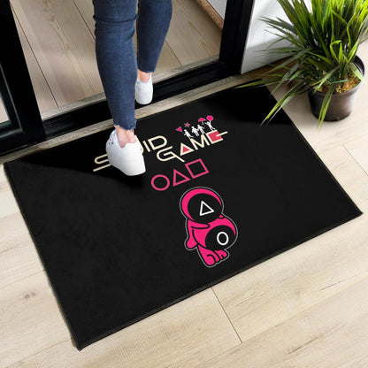 Squid Game Movie Door Mat - Funny Naughty Squid Workers Round Square Triangle Umbrella Door Mat Home Decor