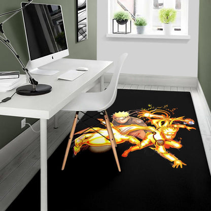 Naruto Anime Area Rug - Naruto Fighting Bijuu Mode Eight Trigram Seal Rugs Home Decor