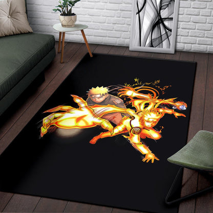 Naruto Anime Area Rug - Naruto Fighting Bijuu Mode Eight Trigram Seal Rugs Home Decor