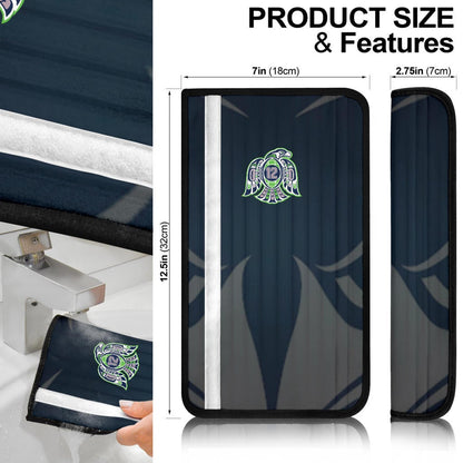 American Football Team Seat Belt Covers - Seattle Seahawks 12 Sharp Eyes Belt Covers