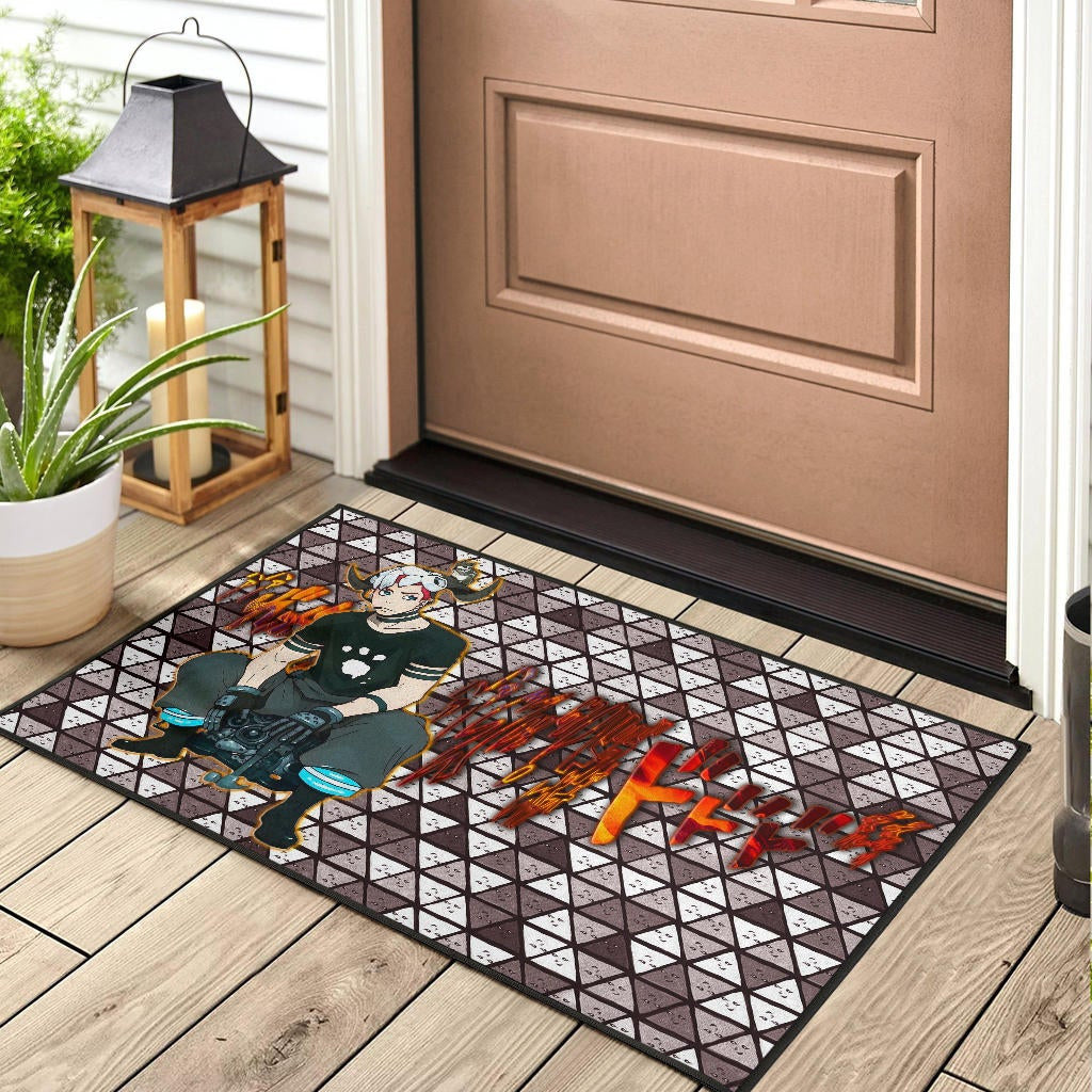 Fire Force Anime Door Mat Vulcan Joseph Machine Engineer Paw On Shirt Door Mat Home Decor