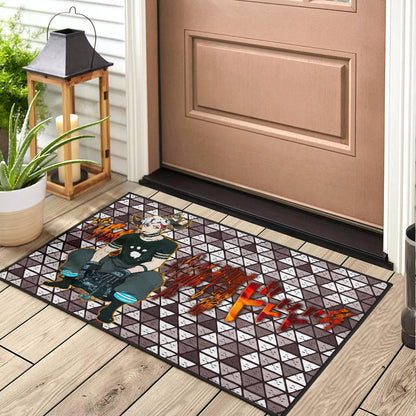 Fire Force Anime Door Mat Vulcan Joseph Machine Engineer Paw On Shirt Door Mat Home Decor