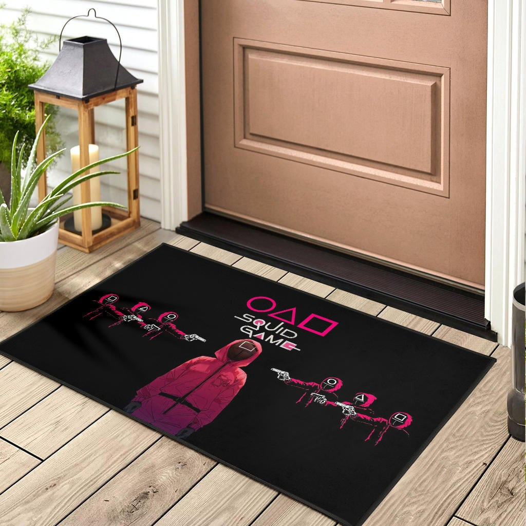 Squid Game Movie Door Mat Squid Worker Spy Attacked By Others Artwork Door Mat Home Decor