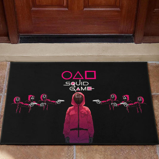 Squid Game Movie Door Mat Squid Worker Spy Attacked By Others Artwork Door Mat Home Decor