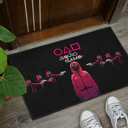 Squid Game Movie Door Mat Squid Worker Spy Attacked By Others Artwork Door Mat Home Decor