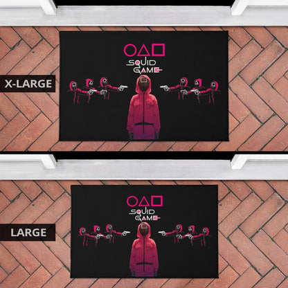Squid Game Movie Door Mat Squid Worker Spy Attacked By Others Artwork Door Mat Home Decor